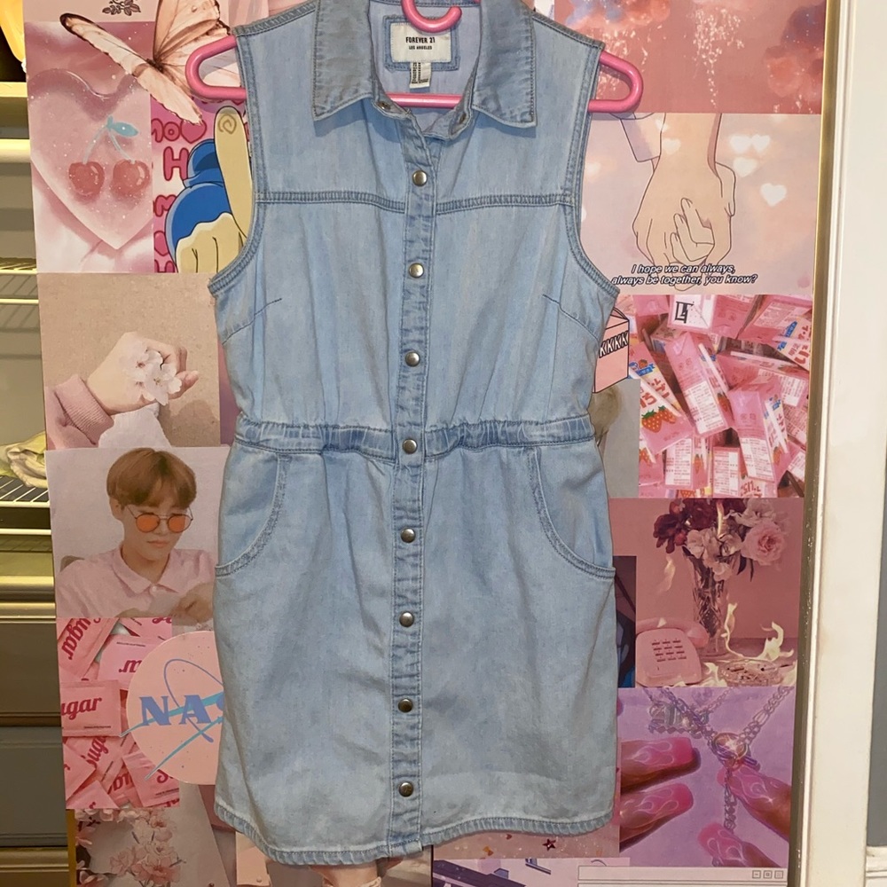 F21 Collared Demin Dress